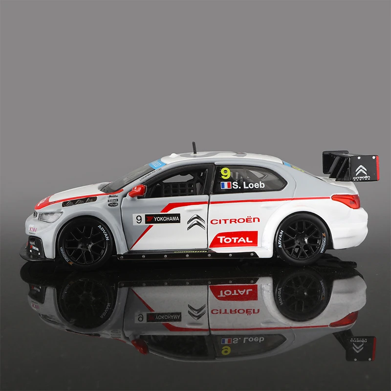 Литая модель автомобиля BBURAGO 1:32 WTCC C4 Loeb металлический гоночный автомобиль игра