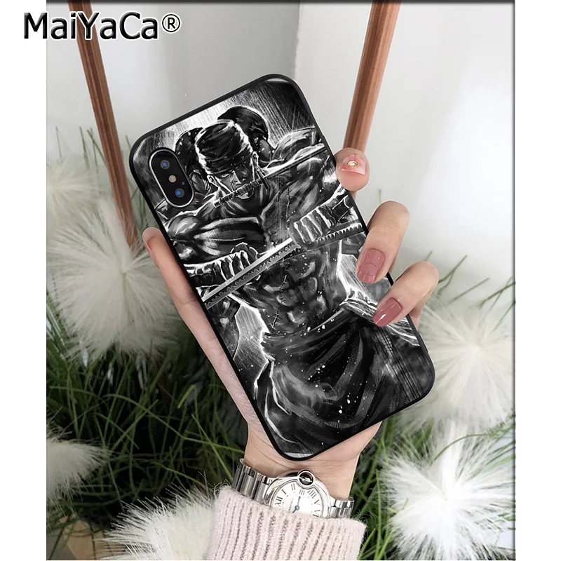 MaiYaCa one piece Monkey D Луффи Зоро ТПУ мягкий черный чехол для телефона iPhone X XS MAX 6 6S 7 7plus 8 8Plus 5 5S XR