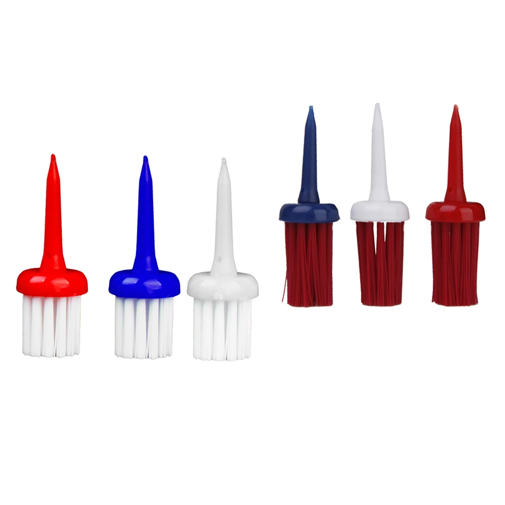 Perfeclan 2 Packs of 3 Brush-t Golf Tees Driver - 6pcs brush tees - 52/62mm Height Golf Brush Driver  