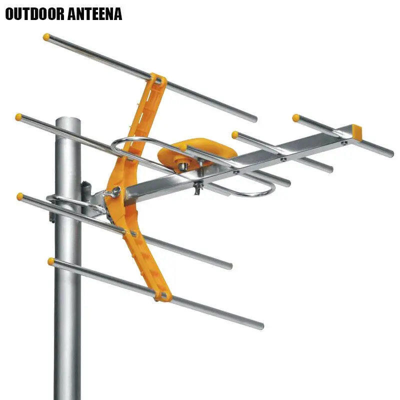 ISDBT ATSC высокий коэффициент усиления сильный сигнал наружная усиленная 8 Yagi антенна HD цифровая ТВ антенна 15 дБ дальность UHF/VHF/FM HD tv