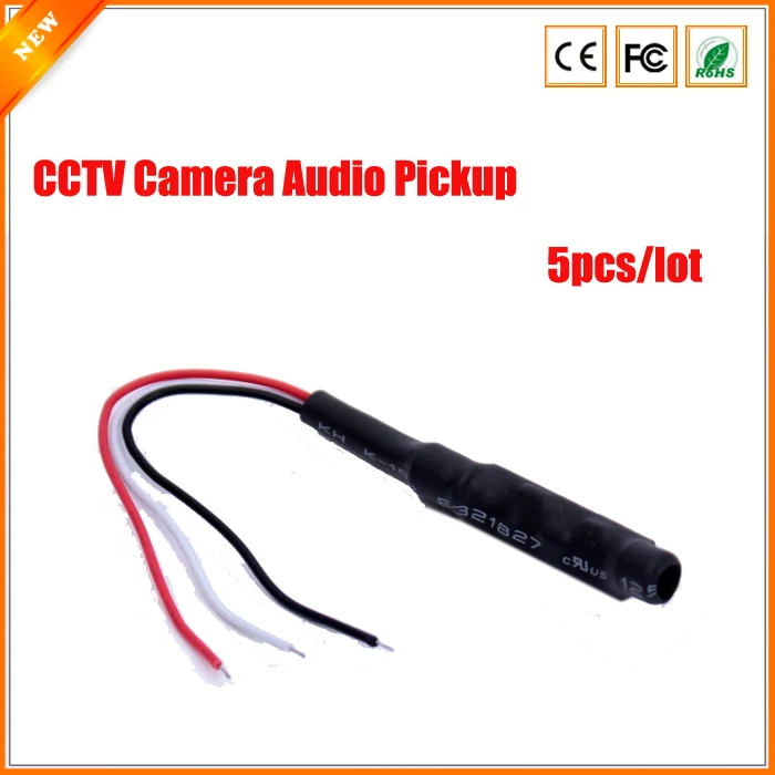

5pcs/lot Sound Monitor Audio Pickup Security Listening for CCTV Camera Audio Camera Microphone