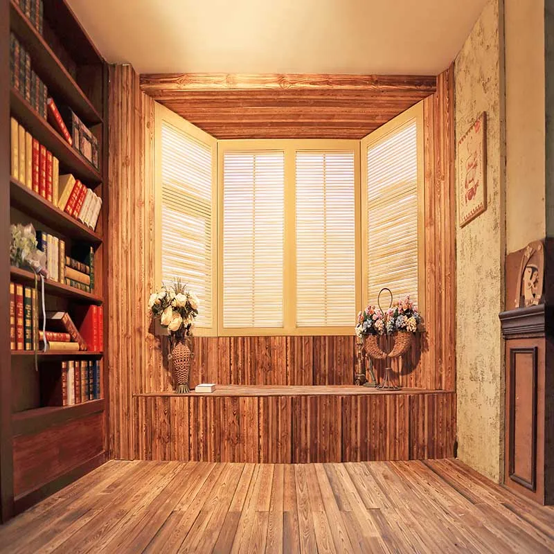 

MEHOFOTO Vinyl Photography Background Vintage Castle Book Room Computer Printed Children Backdrops for Photo Studio CM-6607