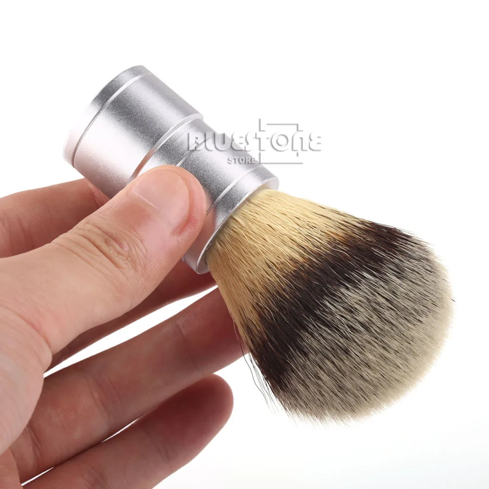 Мужской подарок Silvertip Faux Badger кисть для бритья волос из нержавеющей стали с металлической ручкой парикмахерский инструмент