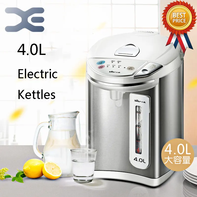 

4L Water Heater Kettle Electric Kettle Automatic Power Off 4-Speed Insulation Intelligent Child Lock 304 Stainless Steel