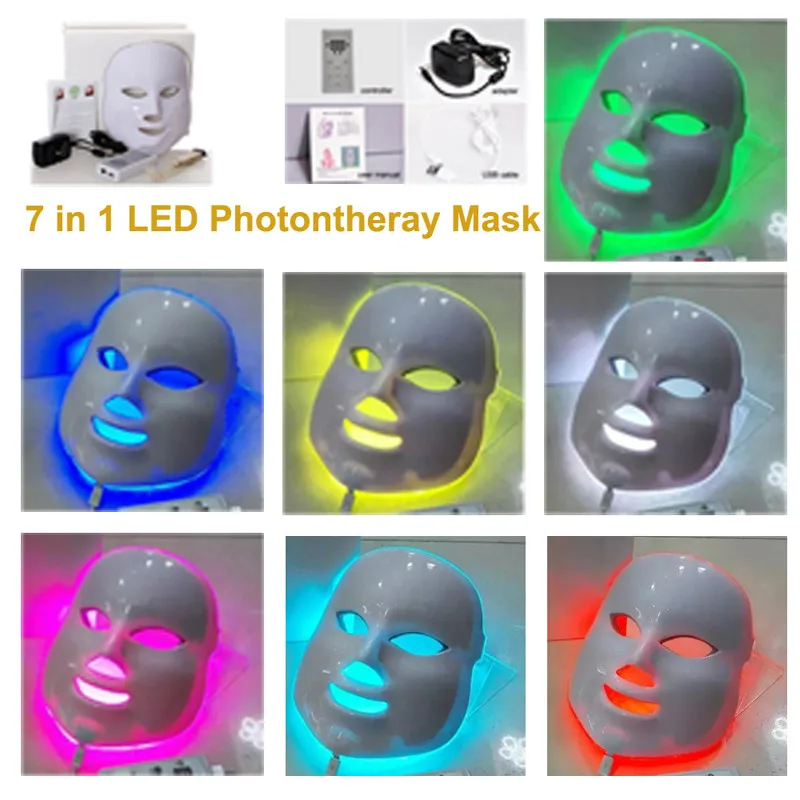 

Anti Aging Photon Light Photodynamic PDT Skin Rejuvenation Beauty Tool 7 in 1 led Facial Mask