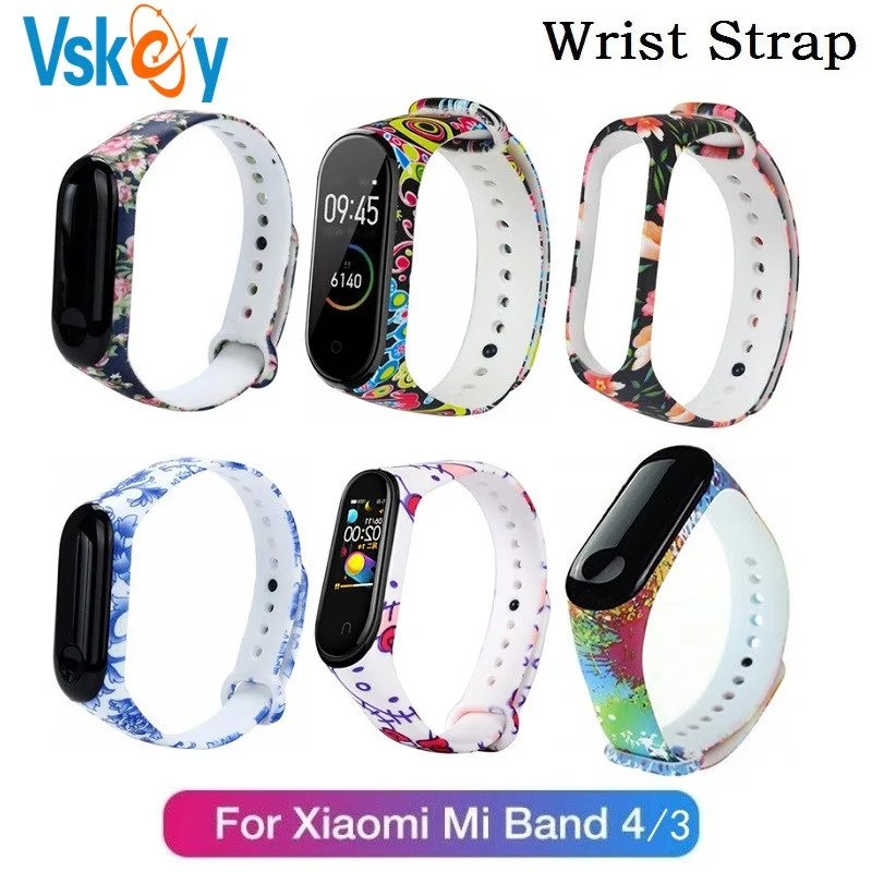 VSKEY 10 шт. для Xiaomi Mi Band 4 силиконовый браслет ремешок Смарт 3|Смарт-аксессуары| |