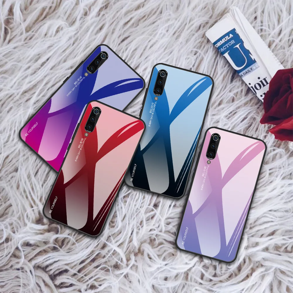 

Gradient Tempered Glass Phone Cases For Xiaomi Mi Mix 2s Max 2 3 Redmi 5 Plus 5A 6A 6 Note 5 6 Pro 4 4X Full Protective Cover