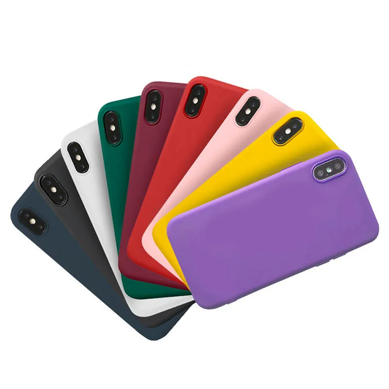 

For funda iphone 6 s 6s 7 plus 8 plus case Cover Matte Thin Soft TPU Back Cases For iPhone 7plus 8plus X Xr Xs Max Cover Conque