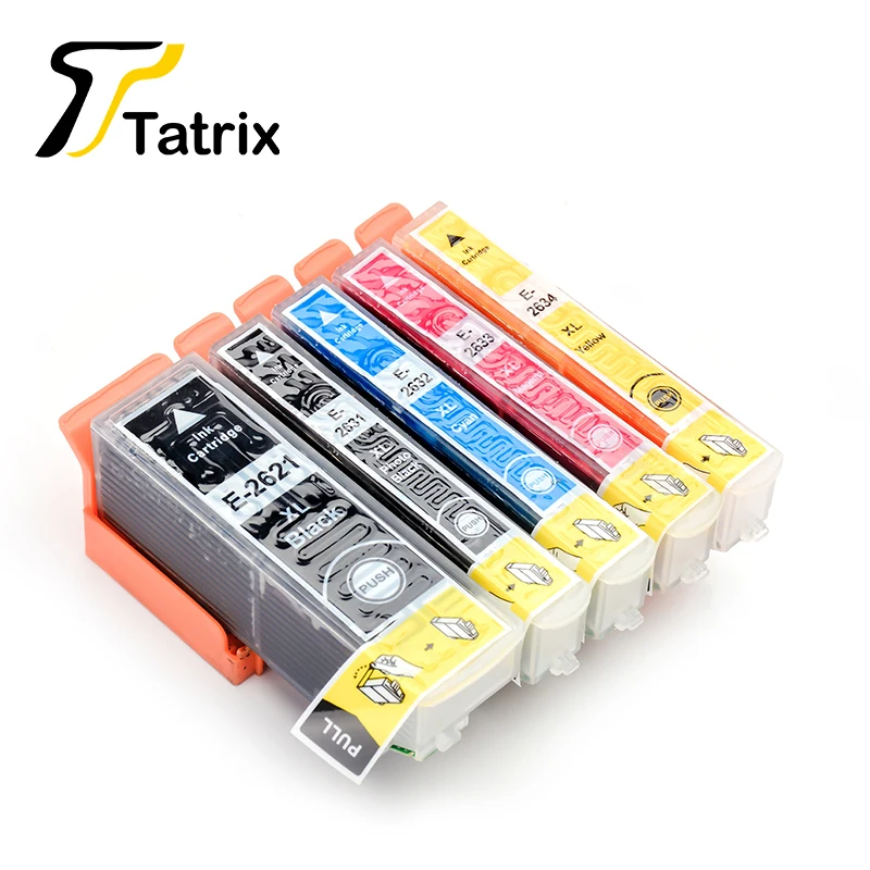 Tatrix для Epson T2621 T2631 T2632 T2633 T2634 патрон чернил для принтера Epson XP-510 600 605 610 615 700 710 800 810