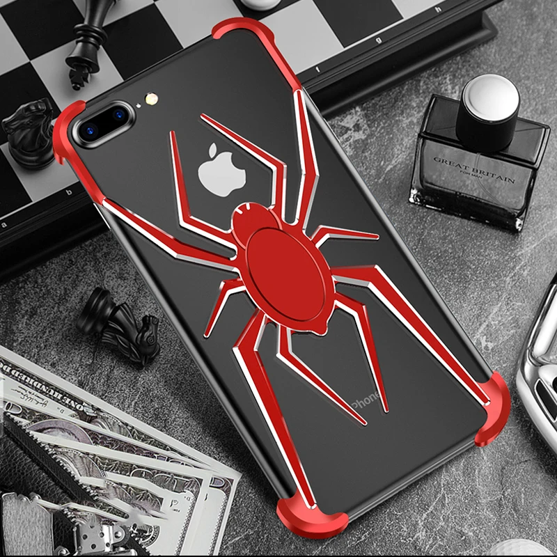 

Fashion Sipder Element Metal Bumper Case For Iphone 8 7 6 6s Plus Aviation Aluminum Alloy Protection Case For Iphone 8 7 Bumper