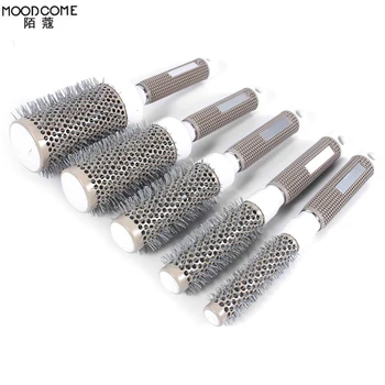 

Professional Hair Dressing Brushes High Temperature Resistant Ceramic Iron Round Comb (19mm) 5 size GJ36