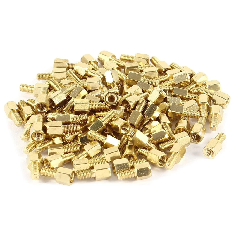 

100pcs Brass Hex Standoff Spacer Screw Female to Male 5mm+6mm M3 3mm
