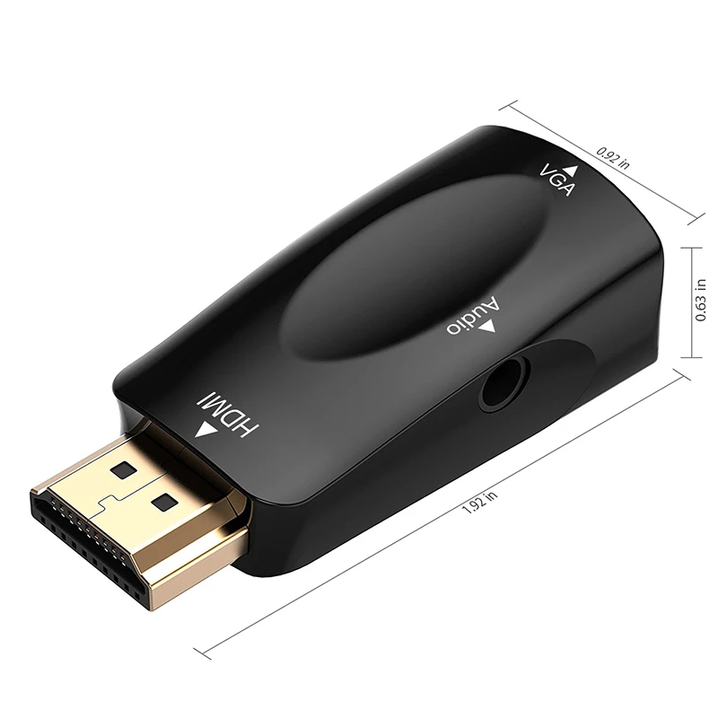 HDMI إلى محول VGA مع الصوت كابل دعم HD 1080 P ل Xbox X360 PS3 PS4 PC TV Box محمول العارض HDMI إلى محول VGA مع الصوت كابل دعم HD 1080 P ل Xbox X360 PS3 PS4 PC TV Box محمول العارض