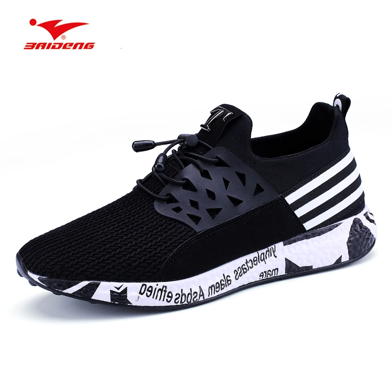 

Baideng Running Shoes for Men Trainers Sports Shoes Telescopic rope Soft Bottom Cushioning Man Sneakers Mesh zapatos de hombre