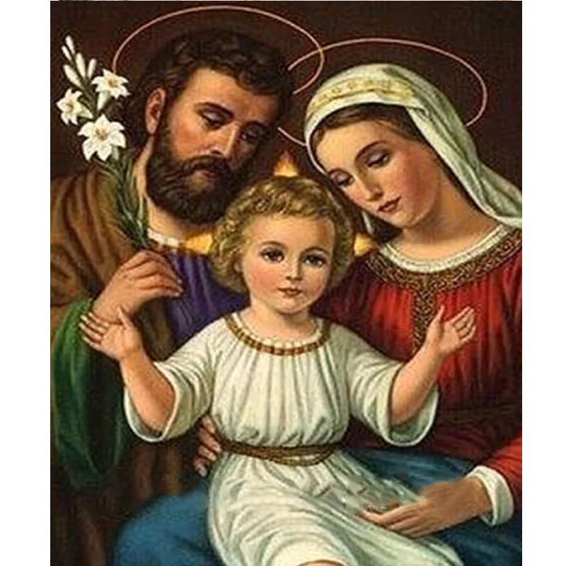 

Diy 5d Full Diamond Embroidery Religions Icons The Holy Trinity Diamond Painting Cross Stitch Mosaic Picture Wall Sticker Pj628