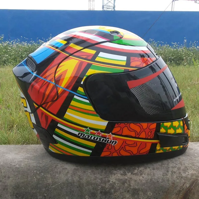 Мотоциклетный шлем Malushun Valentino Rossi Kart racing Шлем с полным лицом для мужчин motociclistas
