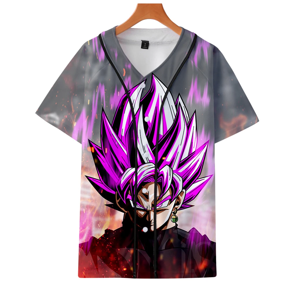 Аниме Драконий жемчуг SSJ Goku бейсбольная форма с короткими рукавами Kakarot 3D принт