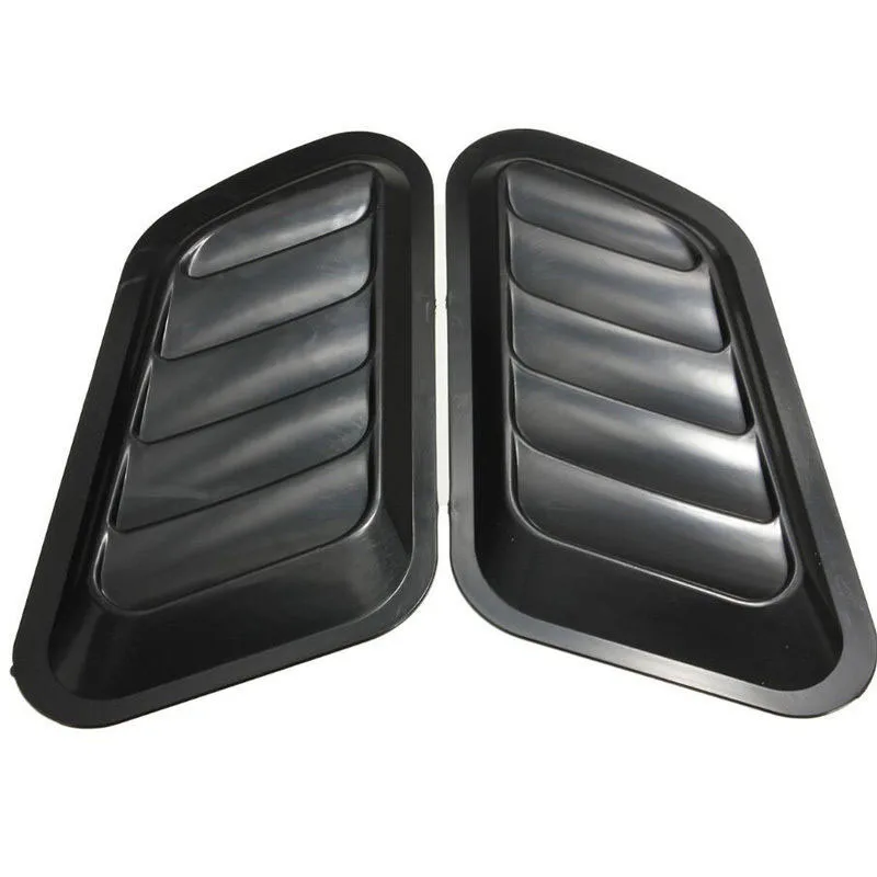 2pcs/set ABS Plastic Car Decorative Air Flow Intake Hood Scoop Bonnet Vent Cover Fender 32 x 18cm
