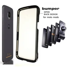 Moto Z4/Z3/Z3 Play/z2 play/z2 силы бампер чехол для motorola моды класса люкс Алюминий металлический каркас чехол