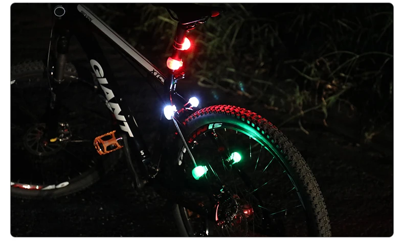 Top Mountain Bike Bicycle Cycling Tyre Wheel Valve Light Rower Spoke LED Bycicle Light Flashlight Safety Night Lamp MTB Accessories 11