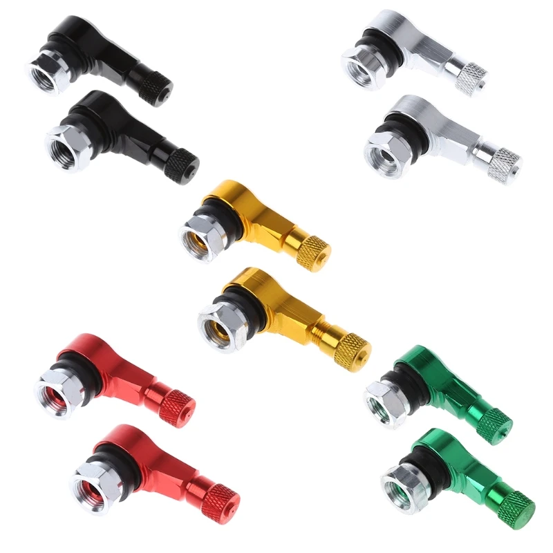 

Universal Wheels Valve Stems Motorcycle Aluminum Wheels Tire Valve Stems Caps 90 Degree Car-Styling