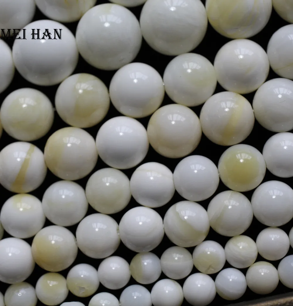 Round Natural Mother-of-pearl Tridacna Beads Tridacna Stone Beads 4 6 8 10 12 14 16 18 20mm White Sea Shell Beads Giant Clam Shell Beads