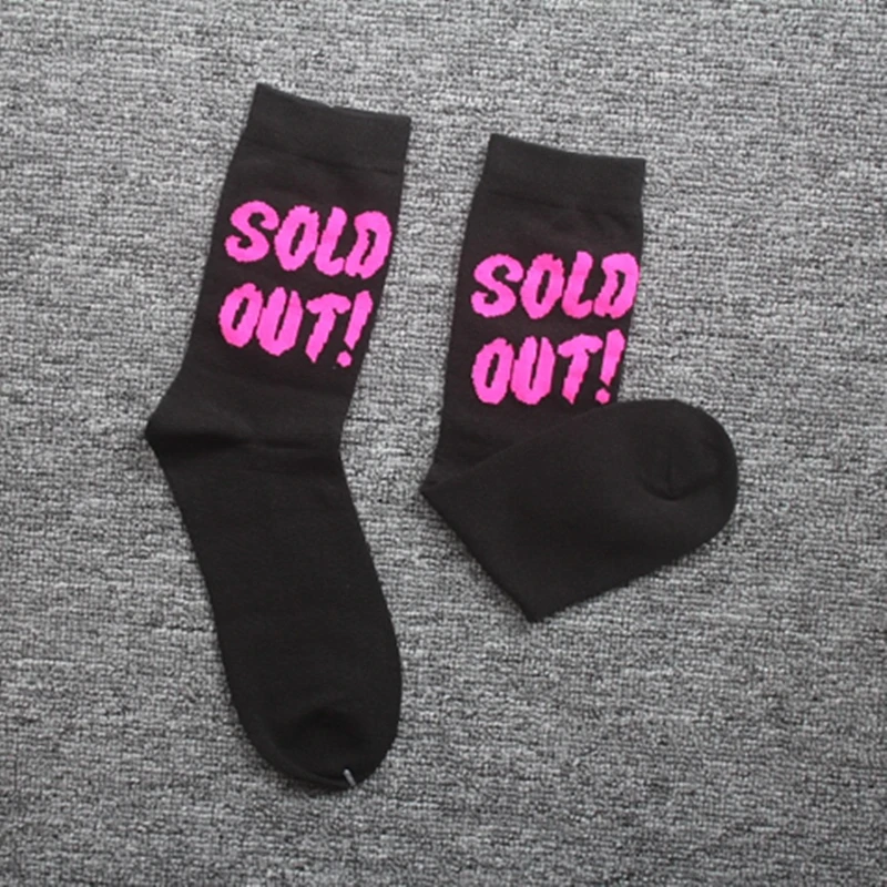 

2018 women men sold out! long socks cotton streetwear hip hop casual crew kanye west popsocket black meias harajuku socks