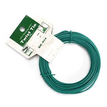 

OOTDTY 15m Plant Twist Tie Garden Wire Green Coated String DIY For Garden Training Support Strap Bonsai Outlet Cable
