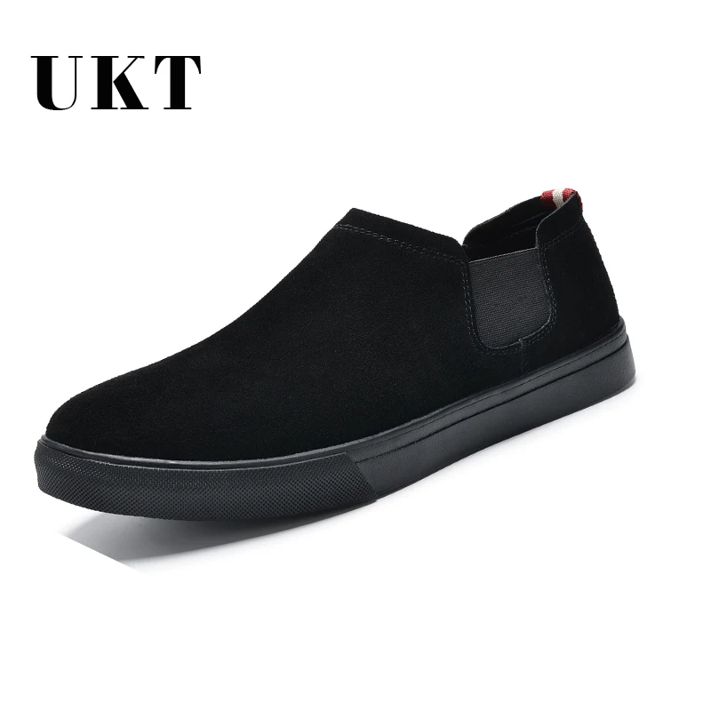 

UKT Men's Comfortable Genuine Leather Casual Shoes Fashion Spring and Autumn Male Breathable High Quality Loafers Men Sneakers