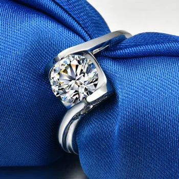

0.8ct Carat AAAAA Sona CZ Wedding Rings Luxury Rings for Women S925 Real Silver White Gold Color Luxurious Fashionable Jewelry