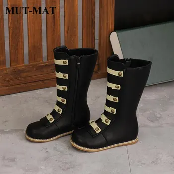 

kid shoes Children genuine Martin boots Boy&girl Fashion Rivet decoration boots soft non-slip rubber sole boots 4-12 years old