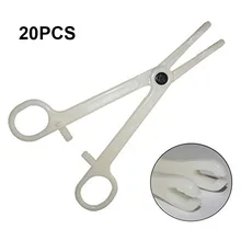 20 шт одноразовые стерильные шлицевые щипцы для пупка зажим круглые открытые плоскогубцы для тела Пирсинг носа инструменты для зажима устройство для пирсинга татуировки