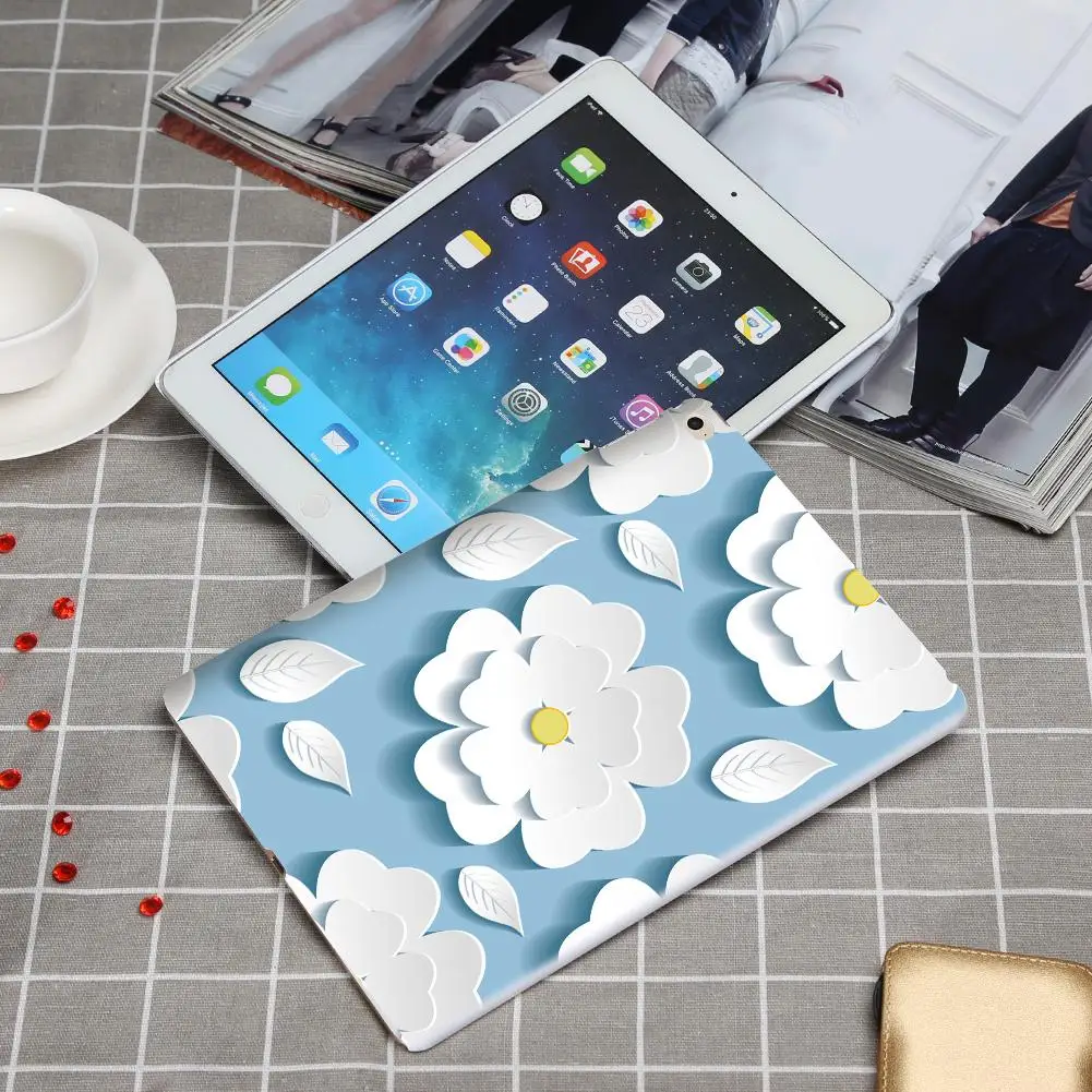 

Top Sale BLUELANS New Fresh Flower Texture Protective Tablet Case Cover for Apple iPad Air 2 Mini 2 4
