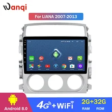 4G Lte все нетком 9 дюймов Android 8,0 автомобильный Dvd Gps плеер для Suzuki Liana 2007-2013 Встроенный Радио Навигация Bt Wifi