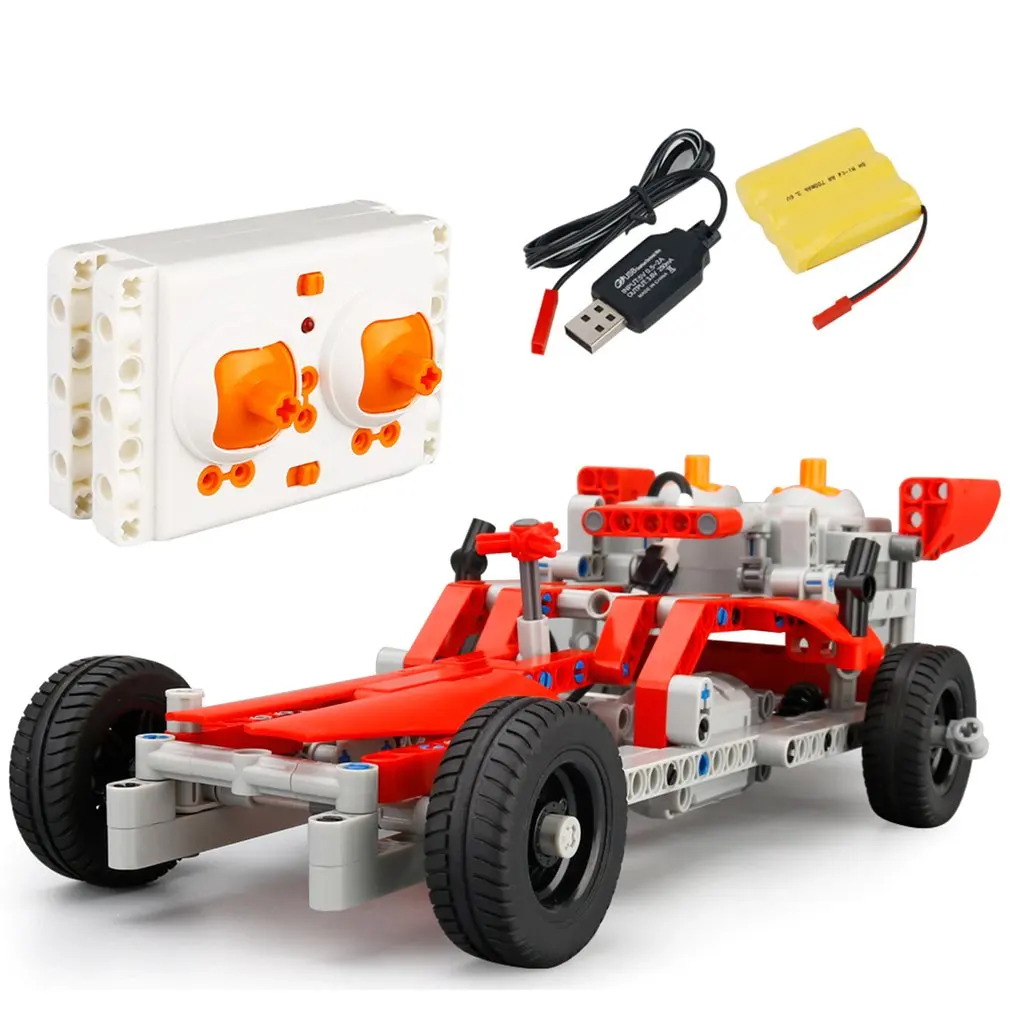 

RC Model Car SDL 2017A-28 191pcs 2.4ghz 2CH RC Building Block Racing Car Model USB Charging Remote Control Vehicle Toy