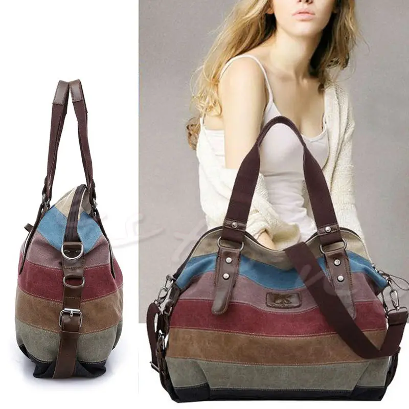 Di Tote Bag Messenger New Colore Della Signora Spalle Brand Crossbody Borsa Tela Sacchetti Esterni Colpito Donne Banda Alle 4YqHFn