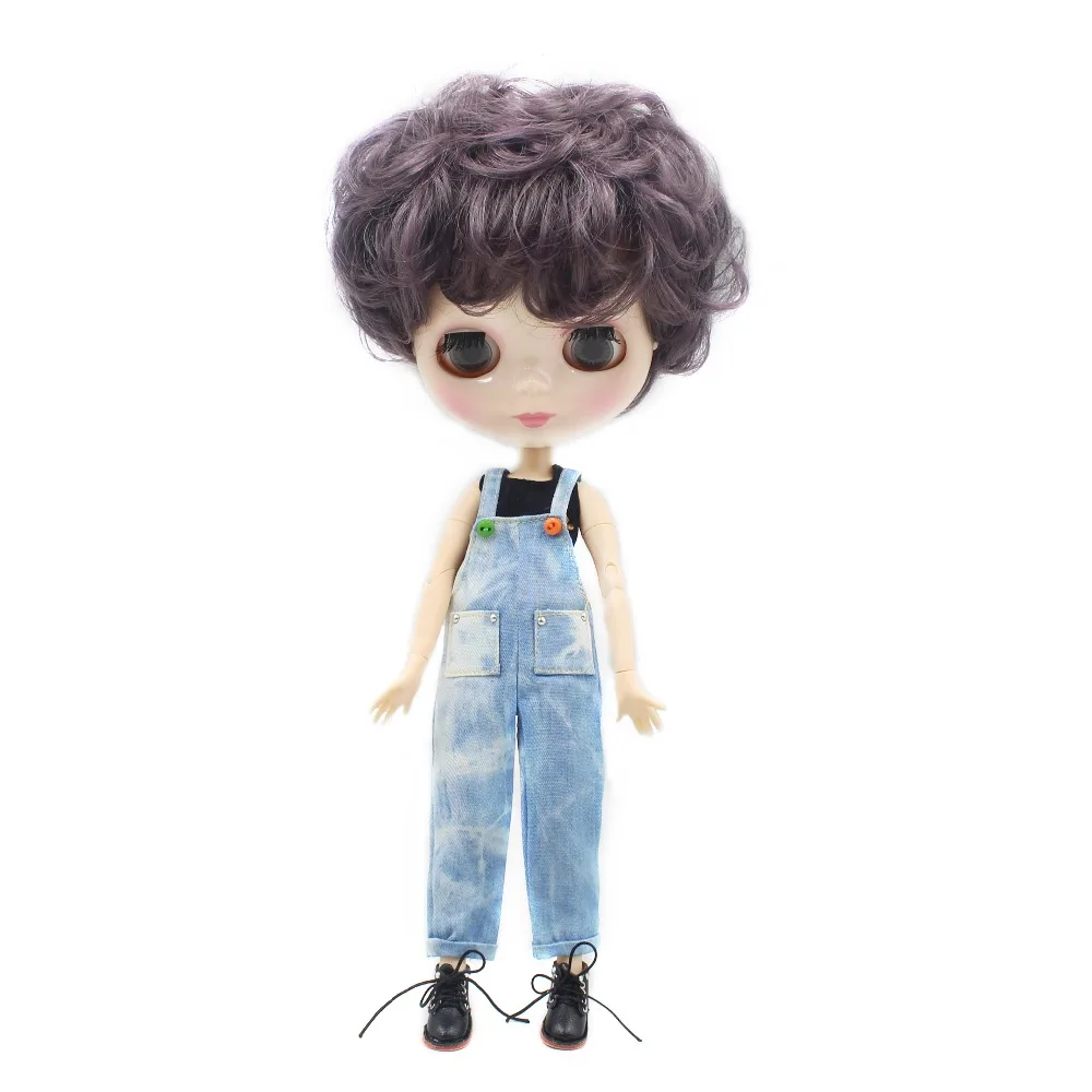 Ледяная фабрика blyth кукла мальчик тело bjd игрушка Фиолетовый Короткие волосы BL9219 1/6 30 см голая кукла