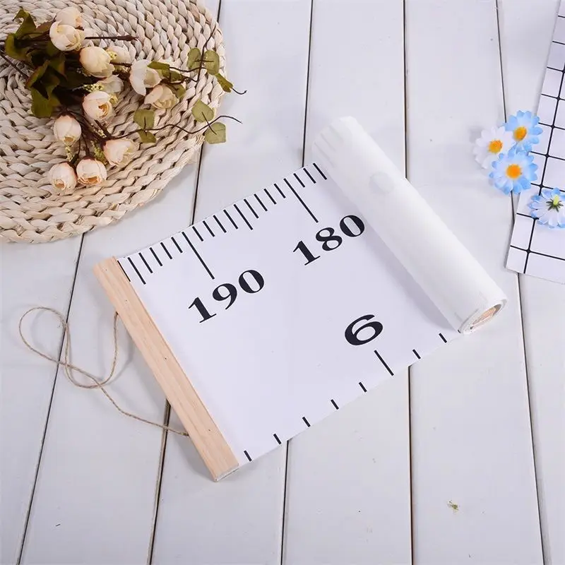 JX-LCLYL Wooden Wall Hanging Kids Growth Chart Height Measure Ruler Children Room Decor