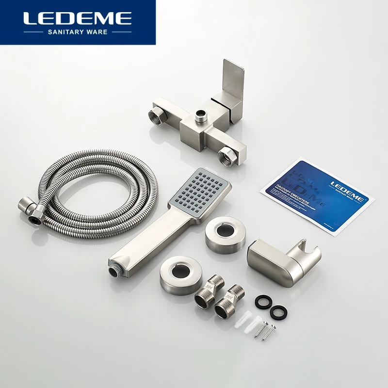 Смеситель для ванны LEDEME L72033 душевая лейка из нержавеющей стали одна ручка кран