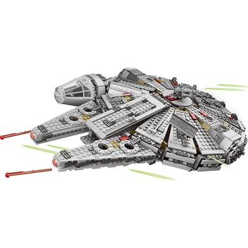 

1381pcs Destroyer Compatible Star Set Wars Millennium Bricks Falcon Figures Model Building Blocks Toys For Children