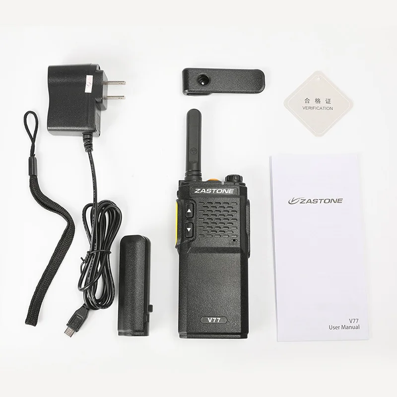 Zastone V77 иди и болтай Walkie Talkie “иди 3 Вт CB радио двухстороннее УВЧ 400 470 Любительское