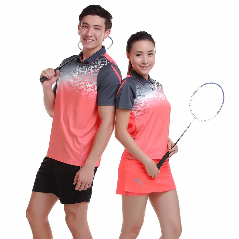 Nueva ropa deportiva de secado rápido transpirable bádminton ropa, mujeres/hombres entrenamiento Tenis, juegos de 1009|Camisetas de tenis| - AliExpress