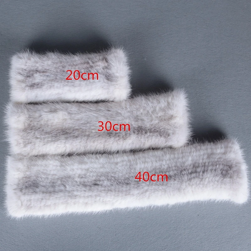 Winter Warm Knitted Gloves For Women Genuine Mink Fur Fingerless Gloves Female Real fur Gloves 20CM-50CM long  (17)
