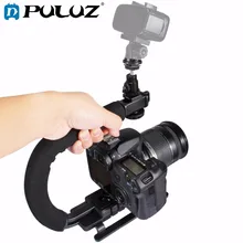 PULUZ for steadycam U-Grip C-shaped Handgrip Camera Stabilizer w/h Tripod Head Phone Clamp adapter for Steadicam DSLR Stabilizer