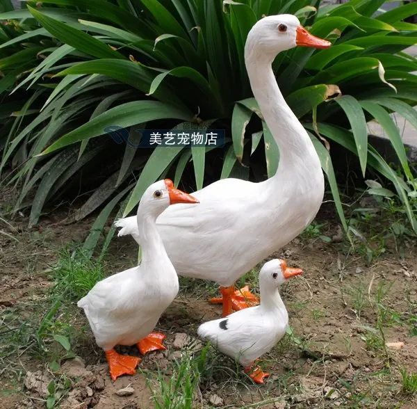 

simulation duck toy model polyethylene&furs white duck model home decoration props ,model gift d053