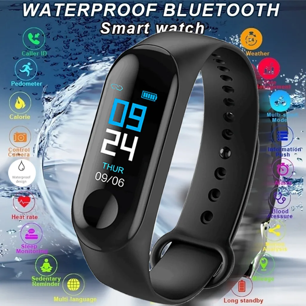 

Hot Sale Bluetooth Smart Watch For Android/IOS 0.96 Inch Touch Screen Heart Rate Tracker Blood Pressure Monitor Smartwatch#H20