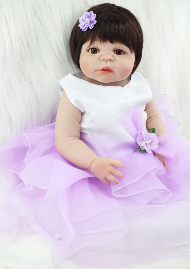 BZDOLL 22 &quotсиликоновая кукла для новорожденных девочек 55 см принцессы модный