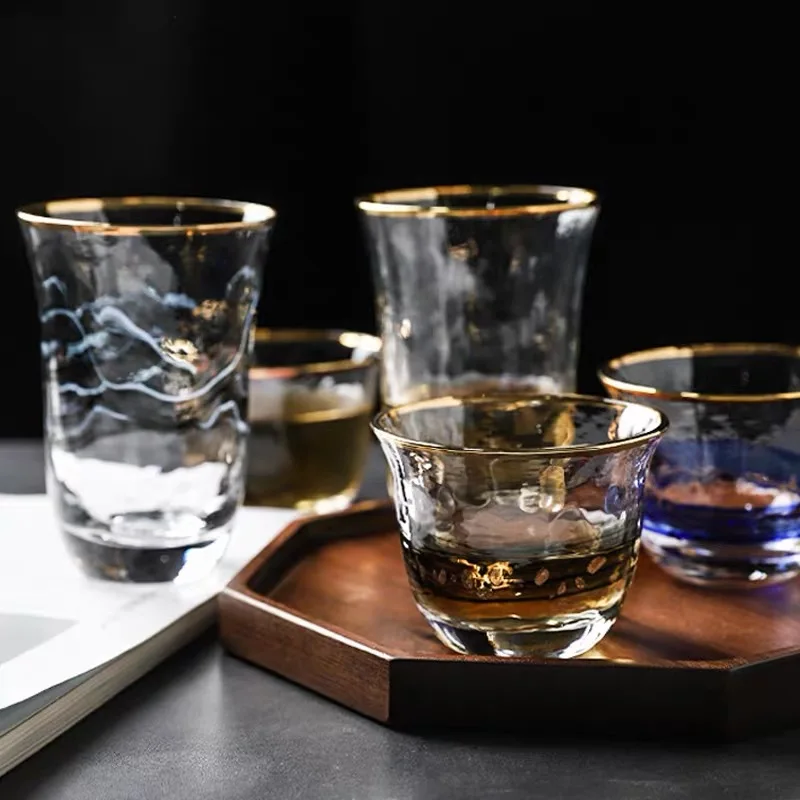 

coffe instagram set cup European Hand painting art colored top grade diamond fruit juice wine whisky cup vintage ornament Resin