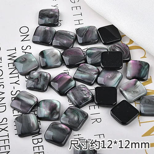 Phantom Peach Сердце Круглый квадратный эллиптический черный и белый патч diy серьги ювелирные изделия материал аксессуары - Цвет: 13