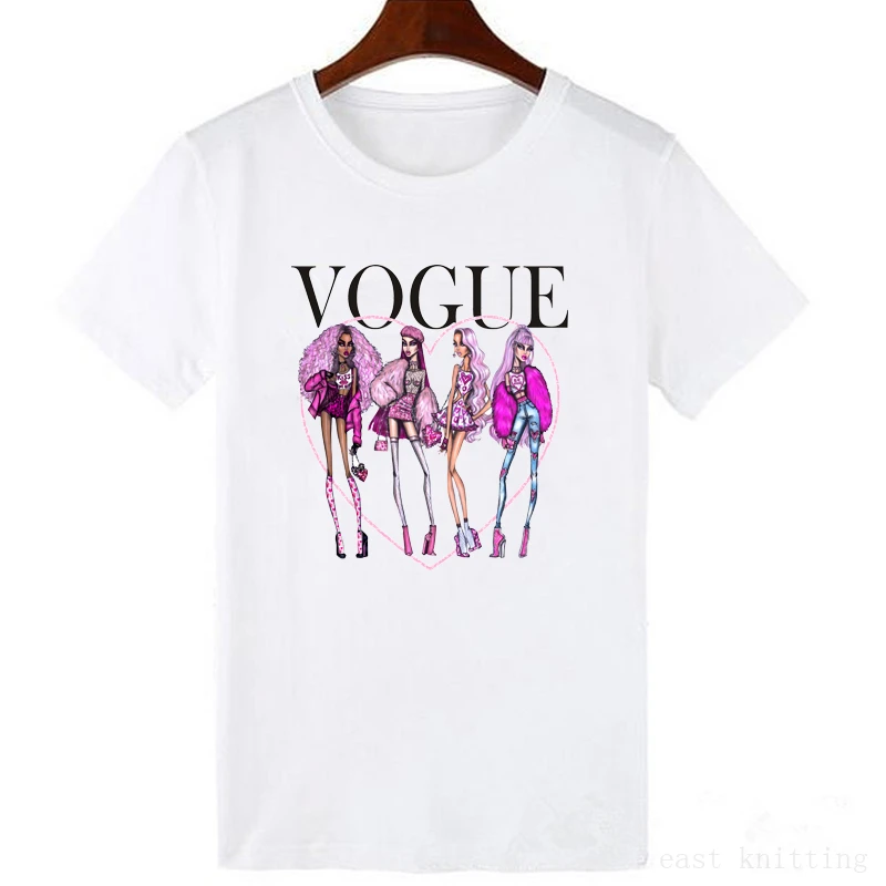 

VOGUE Princess Printed Fashion Women T-Shirt Funny Punk Style Short Sleeve tops